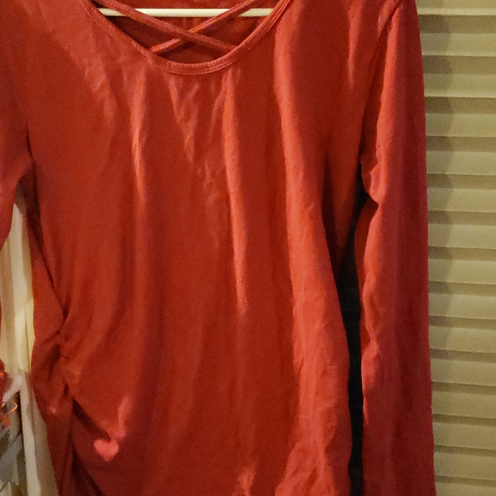 Red cute maternity top
